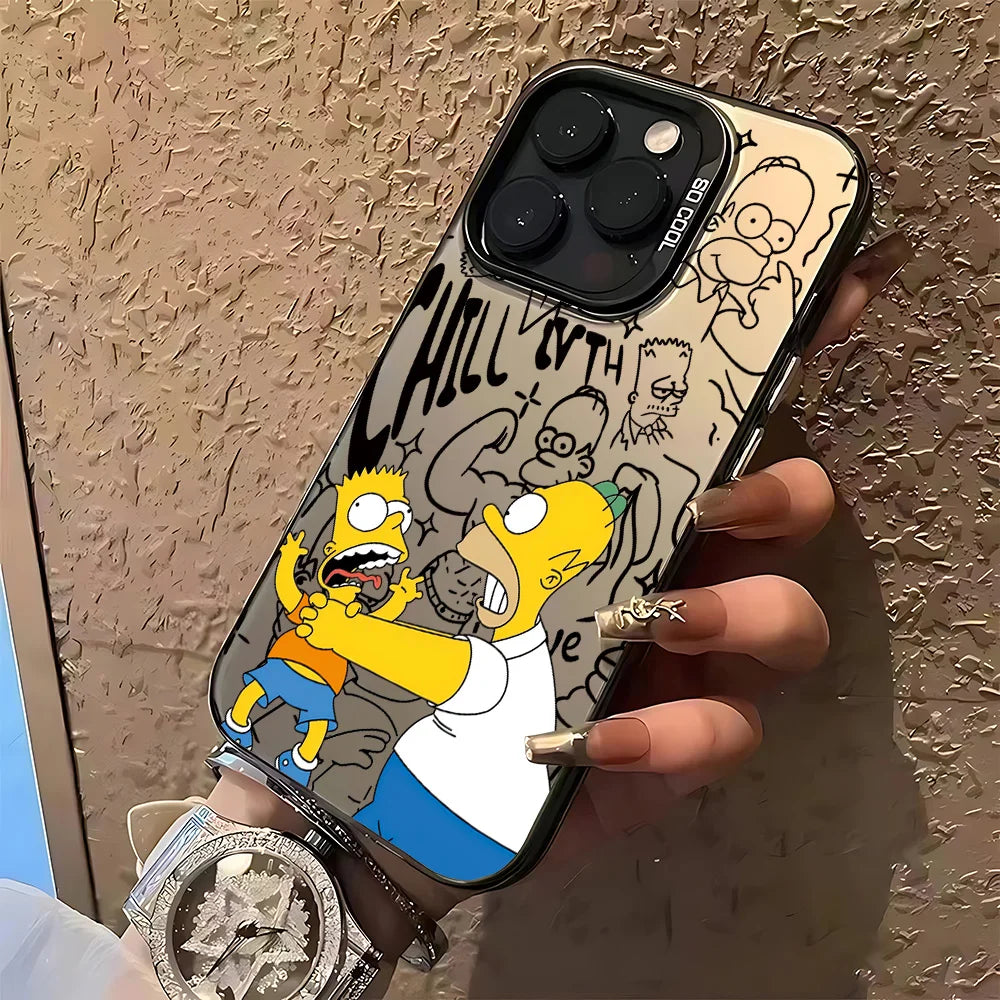 Homer & Bart Cartoon iPhone Case