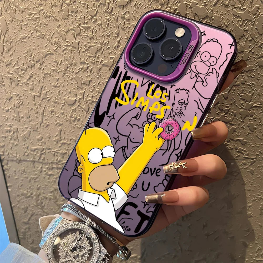 Homer & Bart Cartoon iPhone Case