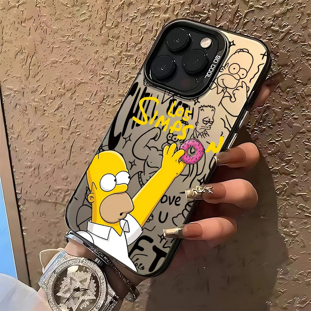 Homer & Bart Cartoon iPhone Case