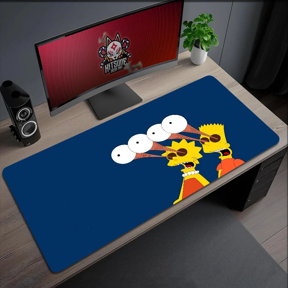 Mouse Pad MousePad Non-slip S-Simpsons Lockedge Office Cartoon The Student Gaming Thickened Funny Large Writing Pad Cushion