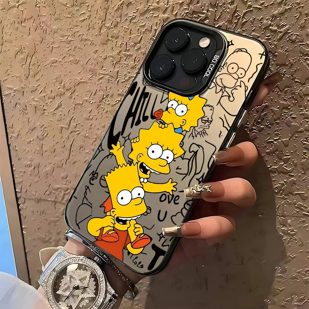Homer & Bart Cartoon iPhone Case