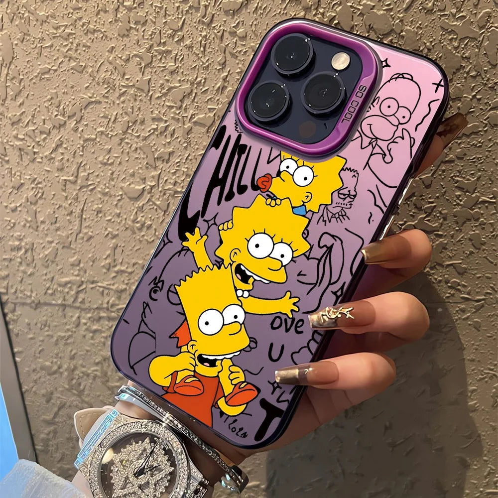 Homer & Bart Cartoon iPhone Case