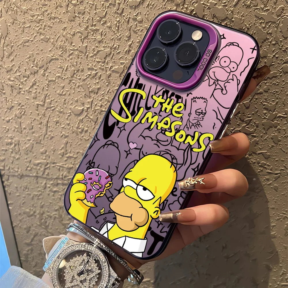 Homer & Bart Cartoon iPhone Case