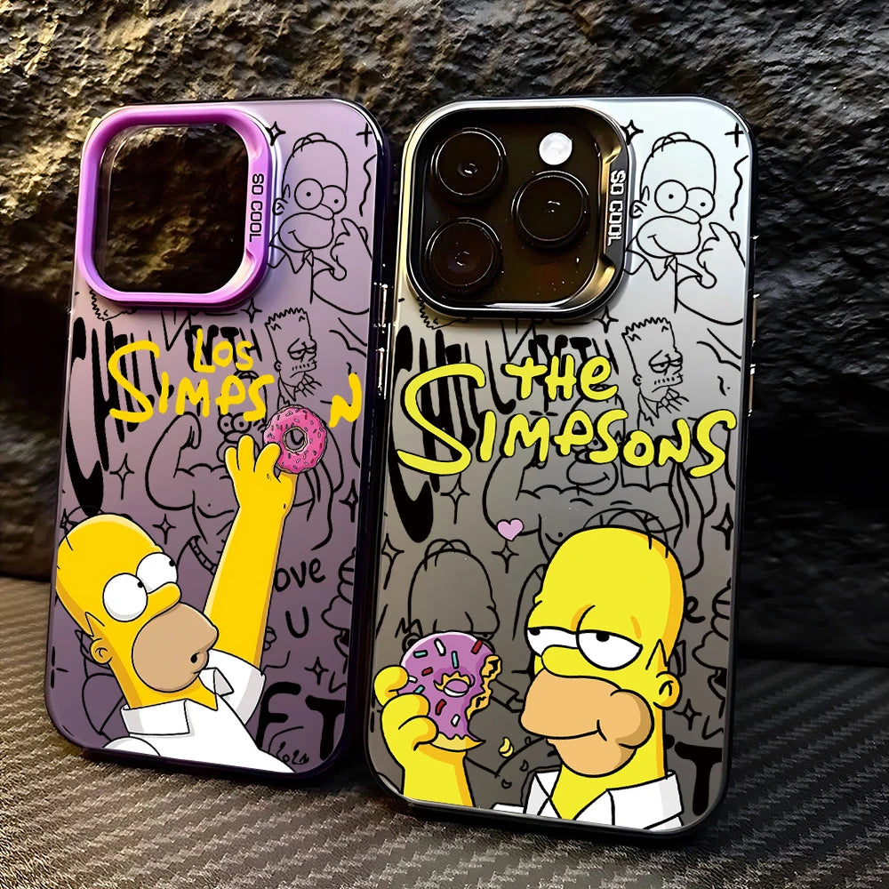 Homer & Bart Cartoon iPhone Case